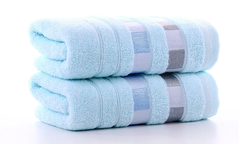 Blue Hylidge 33*74 см детское полотенце для лица хлопковое детское полотенце махровые абсорбирующие мочалки банное полотенце Домашнее использование пользовательское полотенце с логотипом - Цвет: Blue