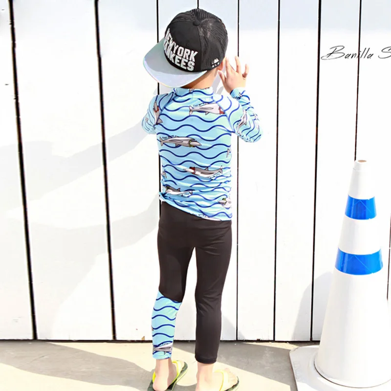 Для маленьких мальчиков мультфильм милый купальник Лидер продаж для из двух