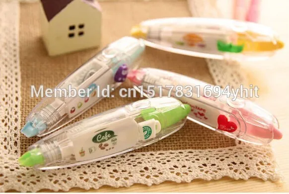 Корейская стационарная милая лента для коррекции цветов ручка с наклейками