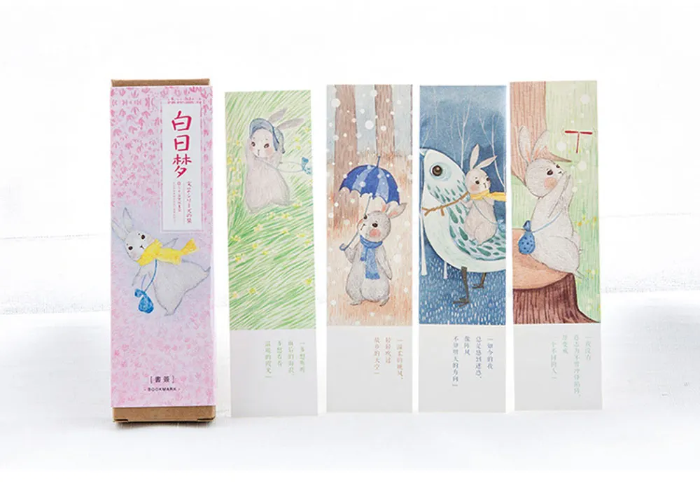 30 шт./кор. haydreaming мультфильм бумага Bookmarks kawaii Дети Канцтовары офисный школьный принадлежности papelaria подарки для детей