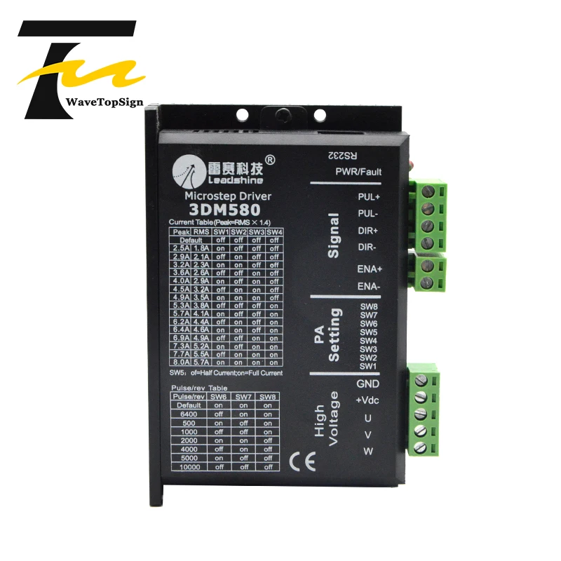 Двигатель шаговый Leadshine 3 фазы 57 серии NEMA23 573S09 L m573S15 + Драйвер 3DM580 входное