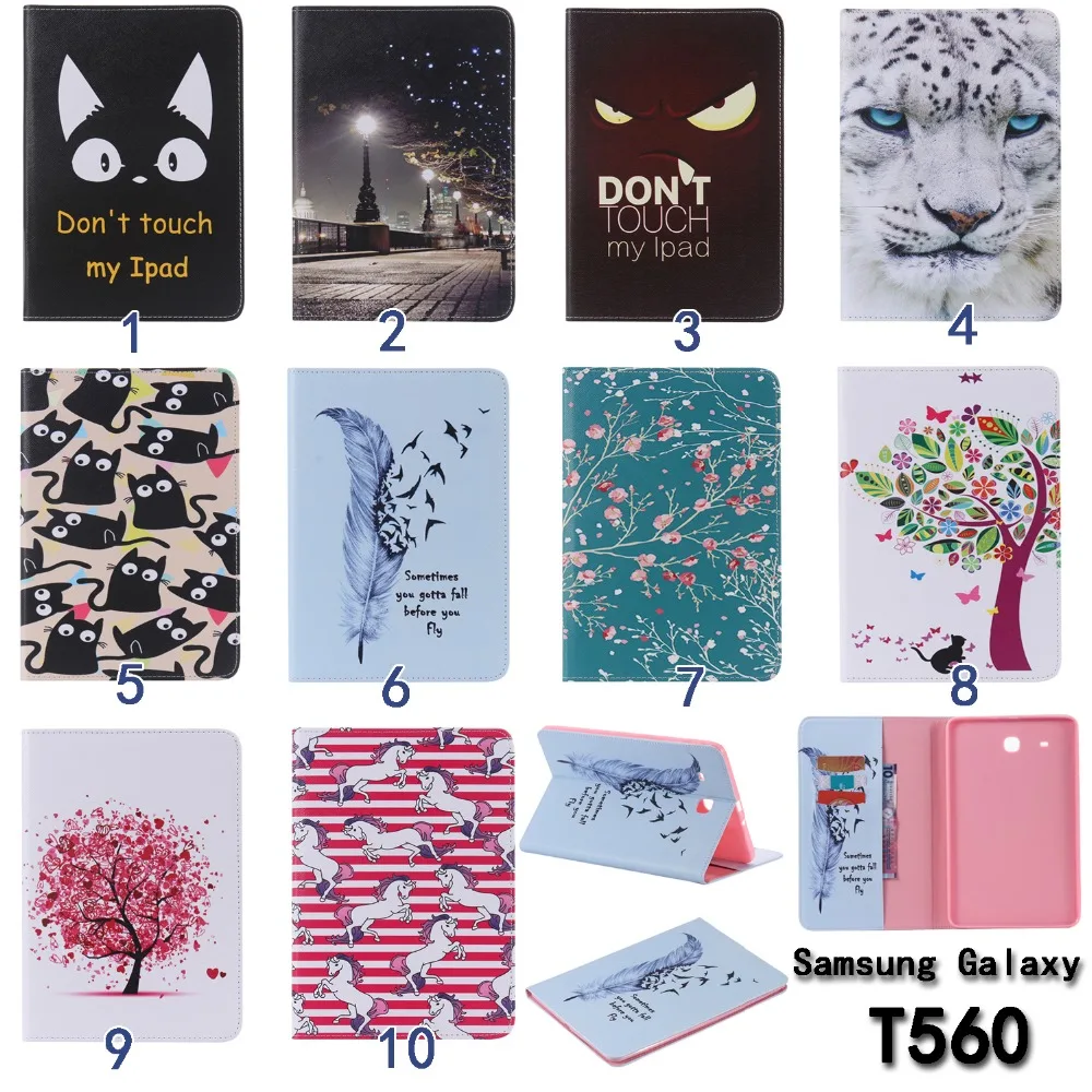 Высокое качество мультфильм печати Стенд держатель карты Мягкий ТПУ + ПУ кожа