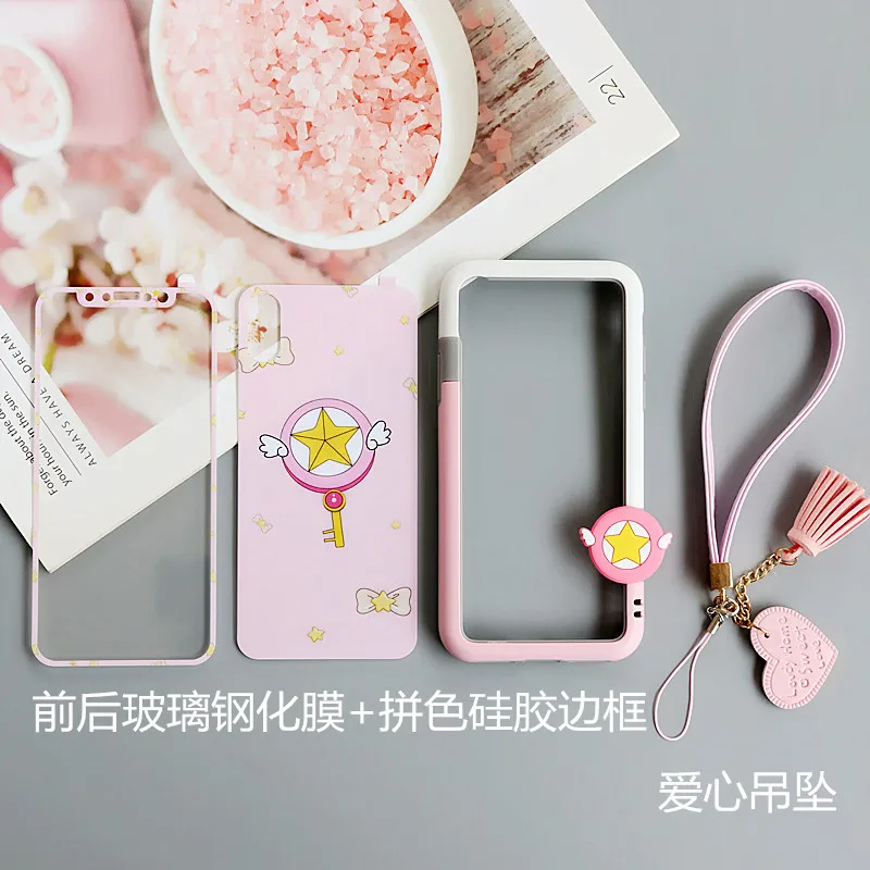 Для iPhone XS Max Sailor moon Sakura пленка для экрана из закаленного стекла (F &amp B) мягкий