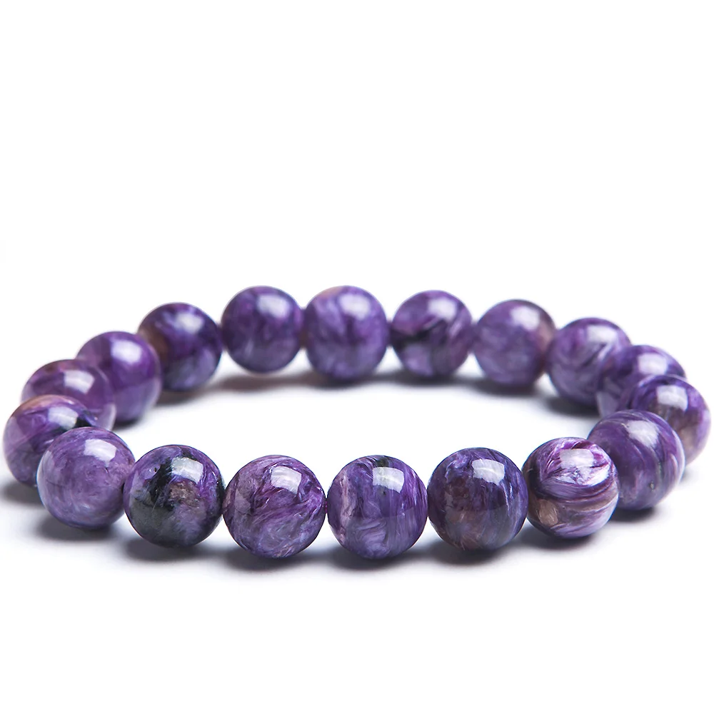 Высокое качество натуральный фиолетовый Charoite драгоценный камень женские