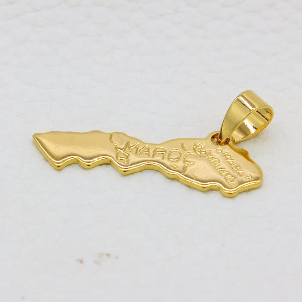 Adixyn Золото Цвет Марокко карта кулон для женщин/мужчин ювелирные изделия оптом