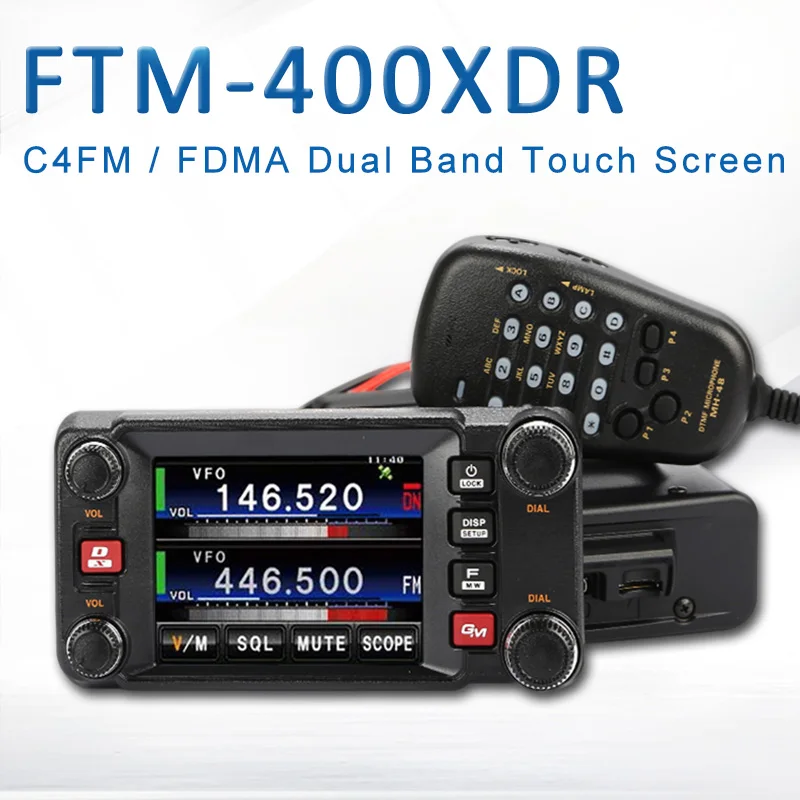 

Suitable for the Yaesu FTM-400XDR latest C4FM / FDMA Dual-Band Touch Screen Digital Car Radio Transceiver
