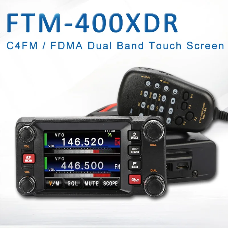 

Подходит для Yaesu FTM-400XDR новейший C4FM / FDMA двухдиапазонный сенсорный экран цифровой автомобильный радиоприемник