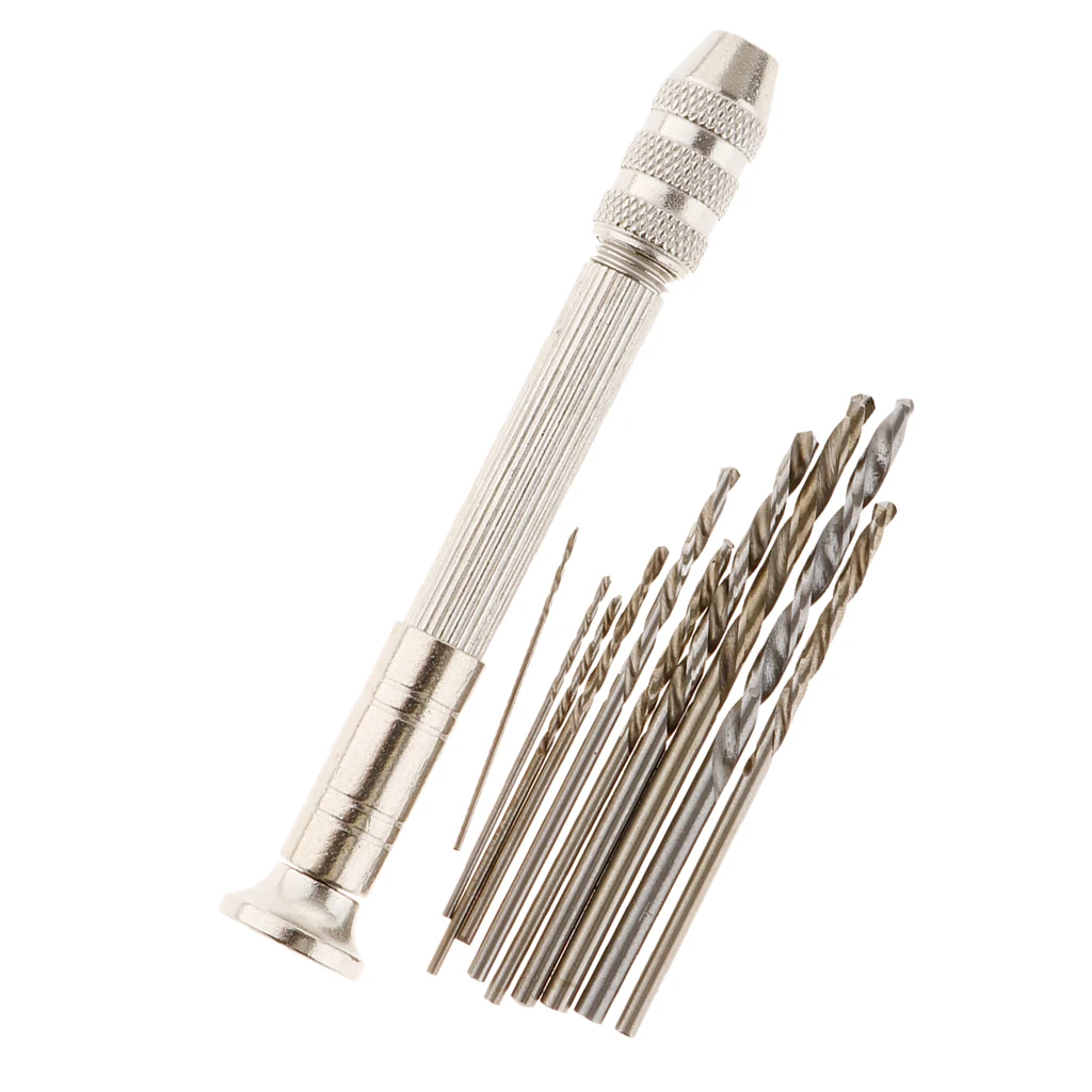 

10pcs Twist Drill Bit Tong Pin Vise Drill Bit Tool Assorted Size 0.8-3mm
