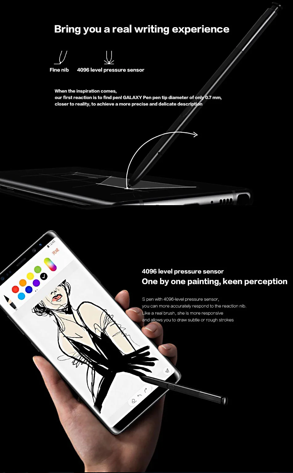 Для samsung Galaxy Note8 ручка активная S ручка стилус сенсорный экран ручка Note 8 Водонепроницаемый телефонный звонок S-Pen