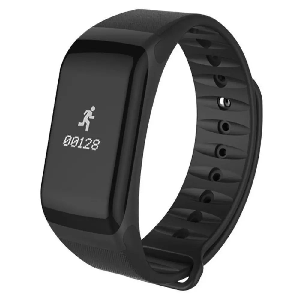 Black PC+TPU F1 Bluetooth 4.0 Smart Watch Sports Pedometer Heart Rate Monitor Call Reminders Blood Oxygen Fatigue Monitoring | Электроника