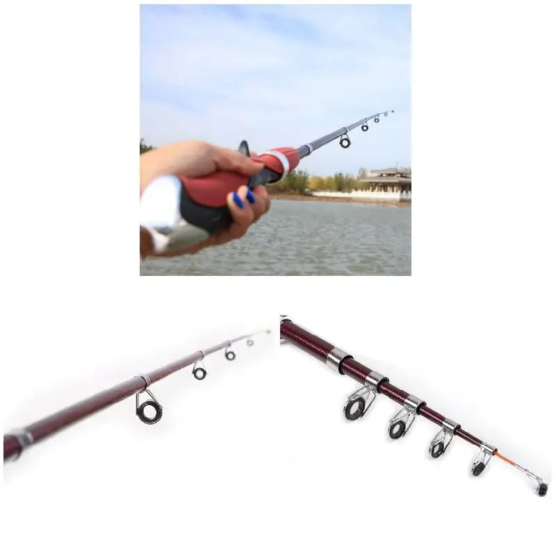 1 6 м портативная телескопическая удочка из стекловолокна для путешествий