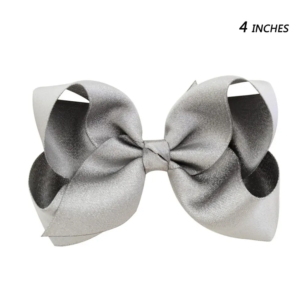 style 2 gray Ruoshui 4 ''/8" Детские бантики для волос напечатанные заколки ПУ блестящие заколки для волос Цветочные Шпильки волос ручной работы девушки Бохо аксессуары для волос - Цвет: style 2 gray