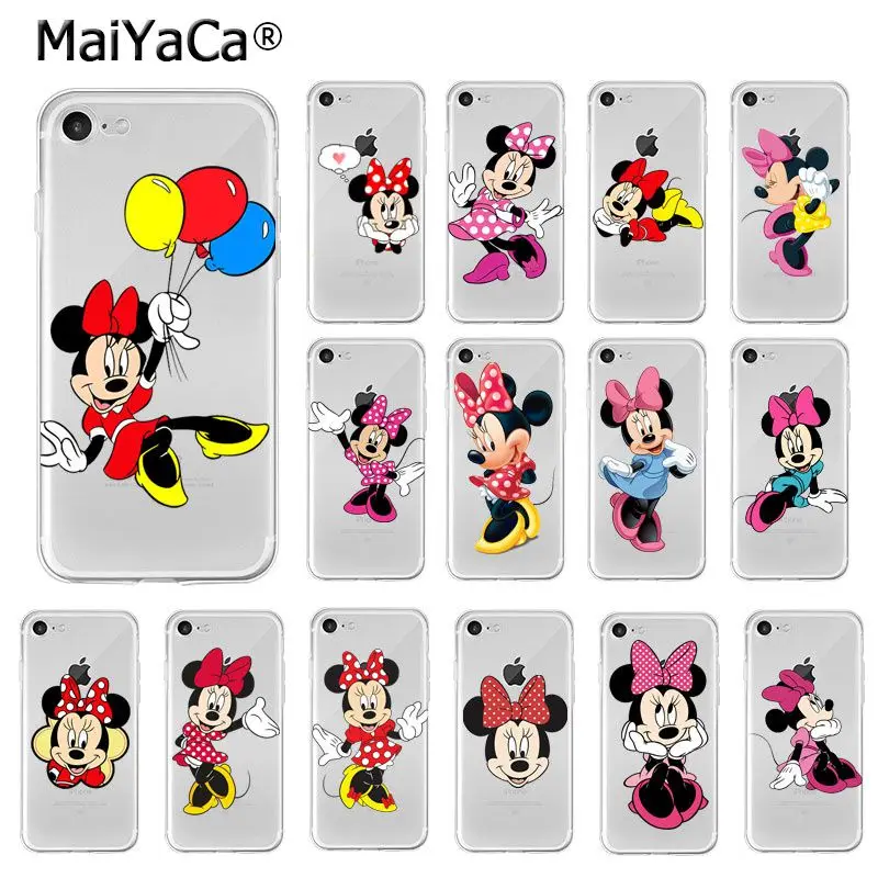 MaiYaCa Минни Маус Любовь Лук ТПУ Мягкие аксессуары для телефона чехол iPhone X XS MAX 6 6s 7