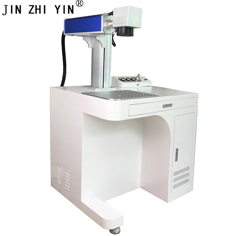 

30W Desktop Metal Fiber Laser Marking Machine Laser Source Raycus use for metal material