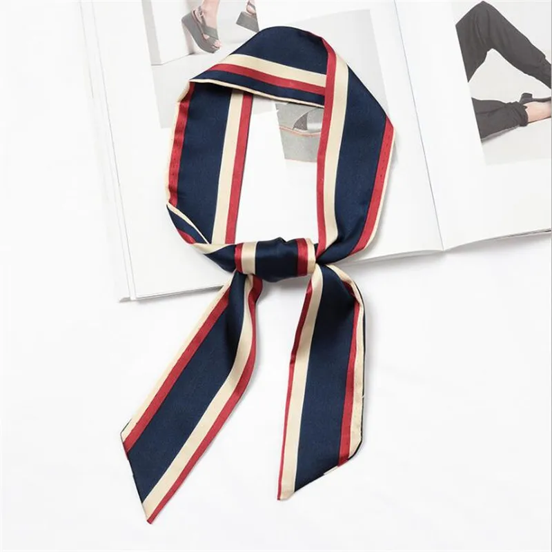 Женский шелковый шарф в полоску маленькая сумка с цветочным принтом и