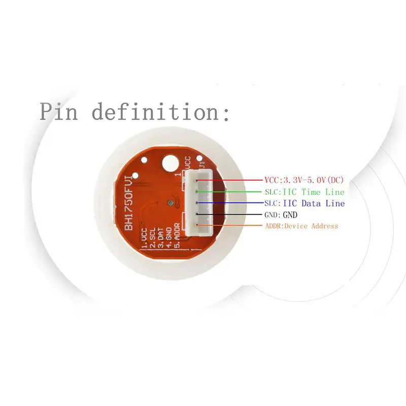 Bh1750 Bh1750Fvi чип интенсивность света модуль шар Dc5V для Arduino | Электроника