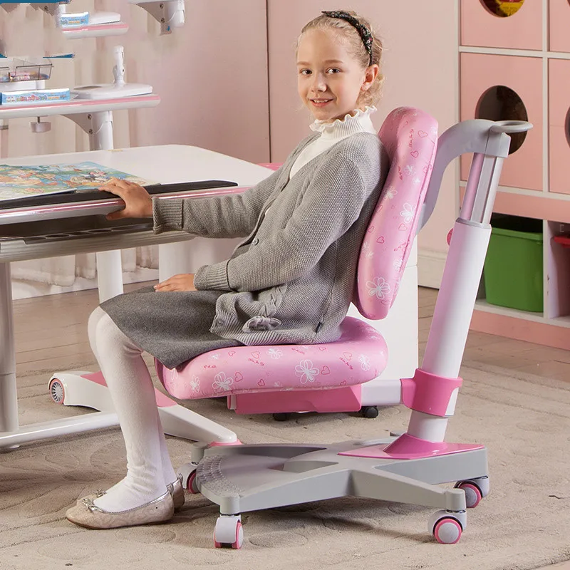 pink Детский обучающий стул, который может исправить осанку и подтянуть - Цвет: pink