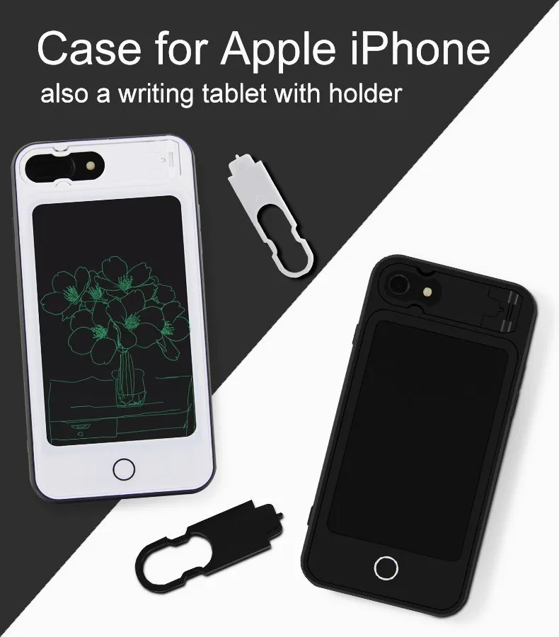 ЖК-планшет портативный цифровой графический блокнот для IPhone 8 7 6 6S Мобильный корпус батарея-ластик тачпад белая доска для рисования