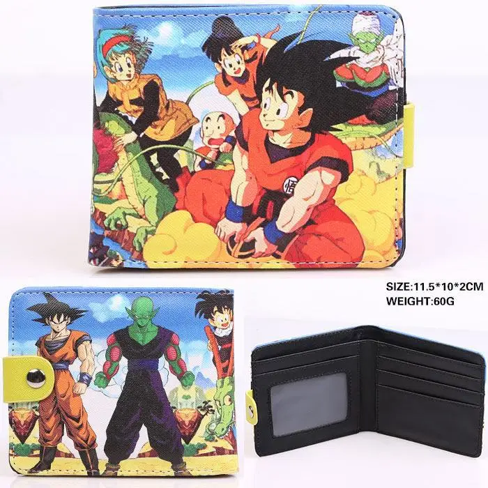As the picture Новинка, модный кошелек Dragon Ball Z, японский аниме, Сон Гоку, генки, дама, шэнрон, мультяшный кошелек, кошелек, короткий кошелек для мужчин и женщин - Цвет: As the picture