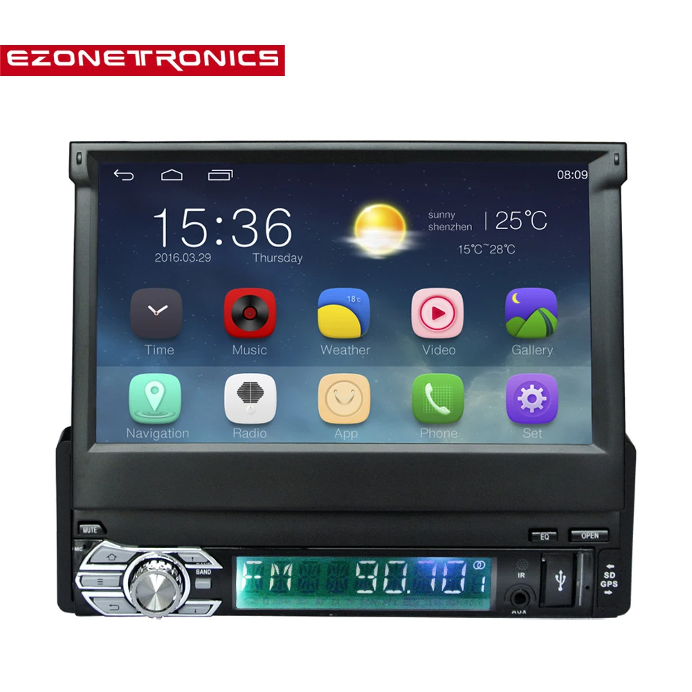 7 дюймовый емкостный сенсорный экран 1Din 1024*600 Android 5 1 автомобильное радио