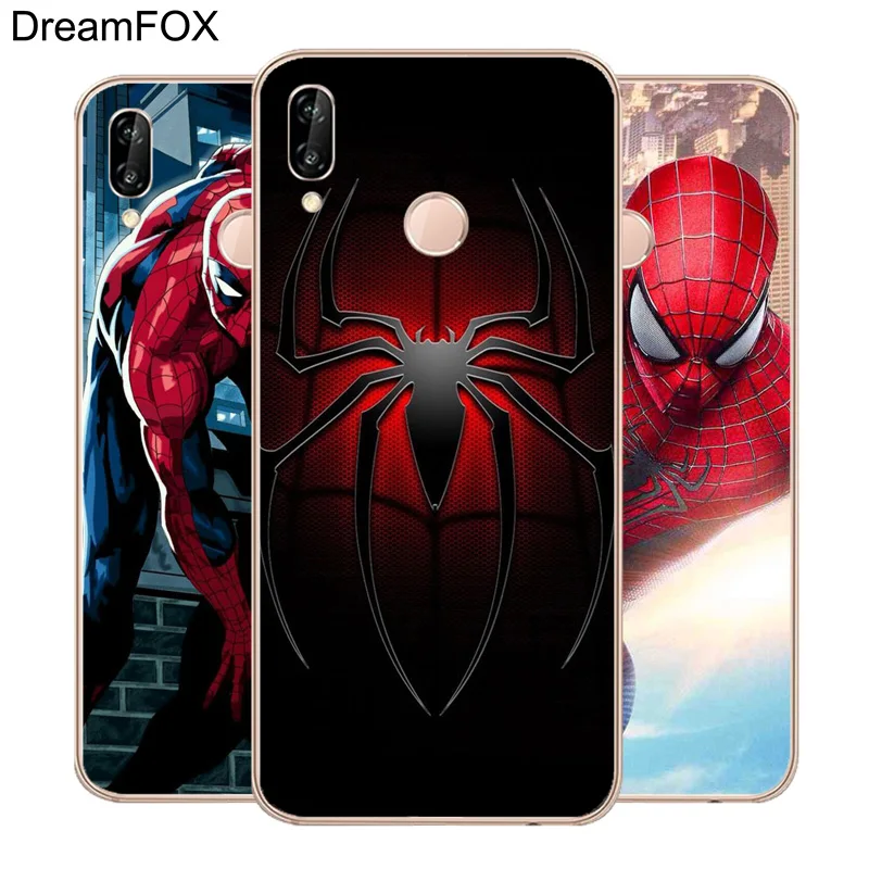 DREAMFOX M353 Мягкий ТПУ силиконовый чехол с человеком-пауком для huawei Honor 6A 6C 7X9 10 P20 P30 Lite