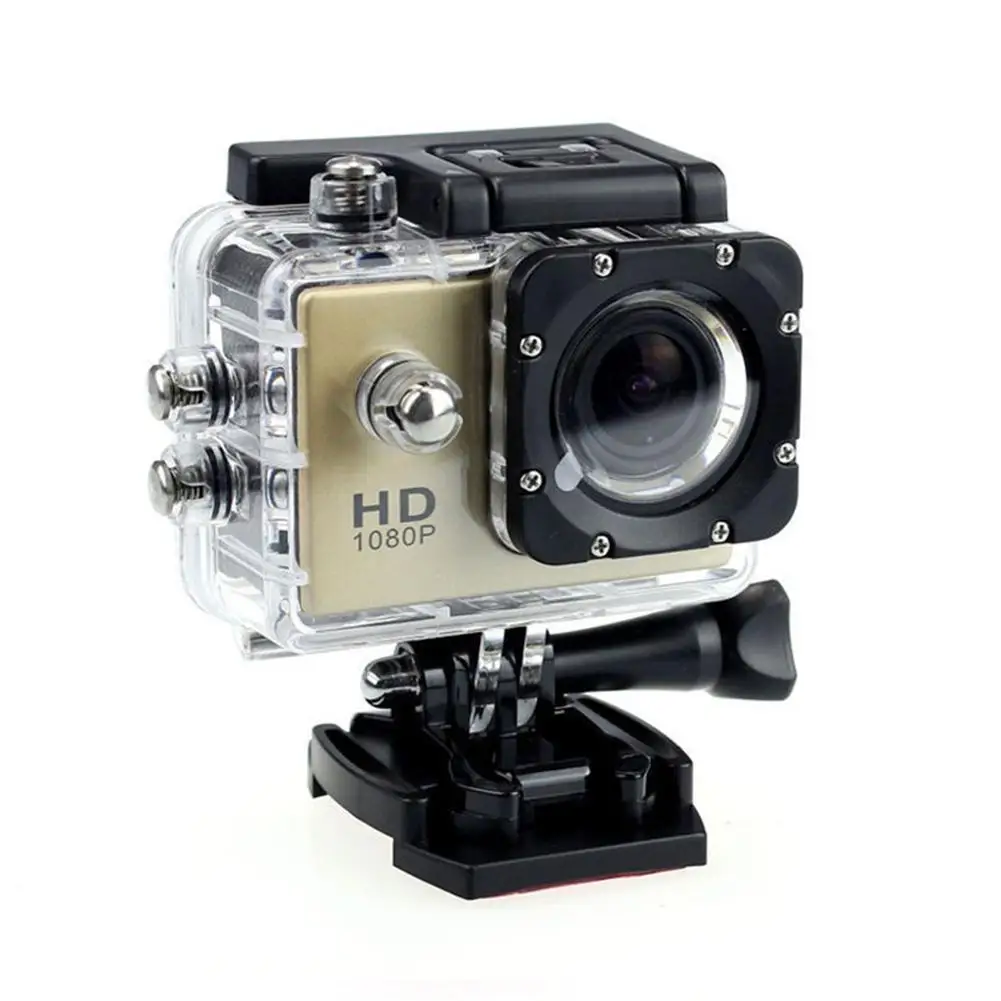 Золотой CUJMH велосипедная камера для плавания и серфинга HD 2 go Full HD 1080P Экшн-камера C10 pro 30M Водонепроницаемая уличная камера s мини видеокамера - Цвет: Золотой