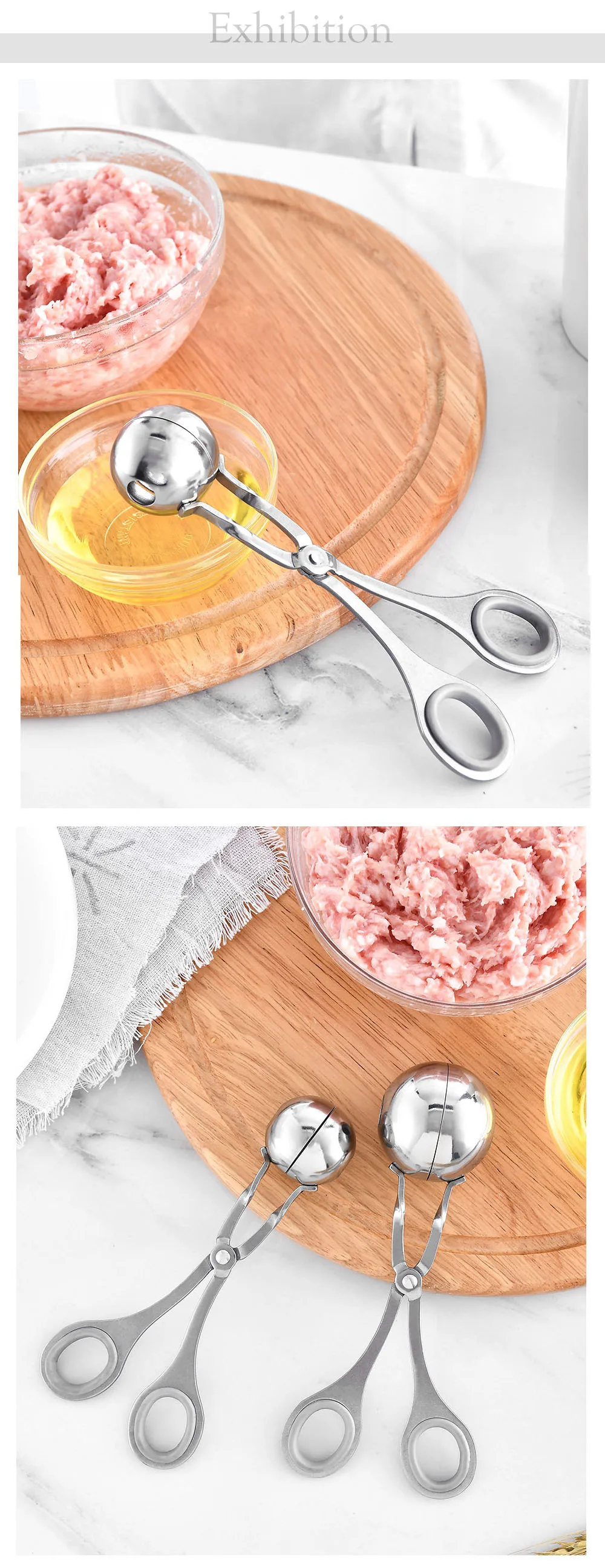 Кухонный Meatball чайник из нержавеющей стали инструменты для мясной промышленности и птицеводства DIY мясо рыбы шариковая Фрикаделька пресс-формы