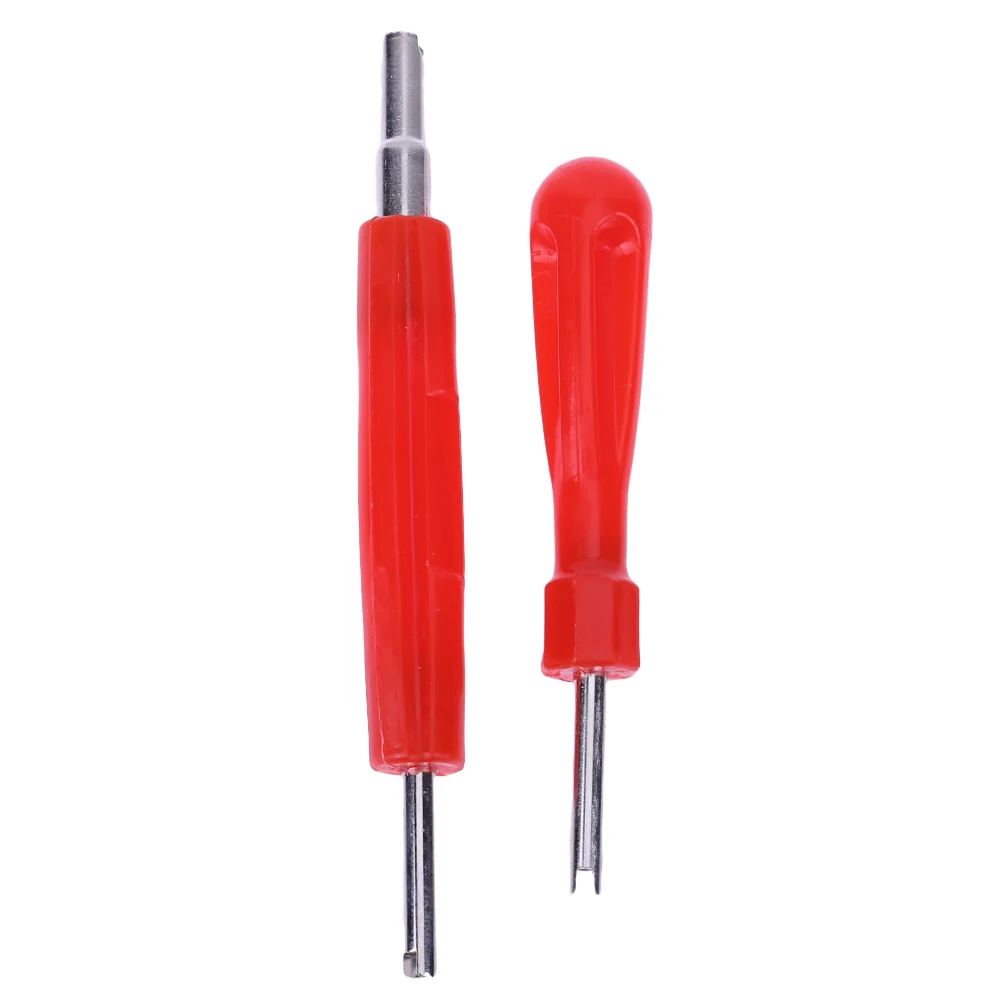 

VODOOL 2Pcs Car Motorcycle Tyre Valve Core Wrench Removal Metal Tool Dual End HVAC Installation Remover Changer Car Repair Tool