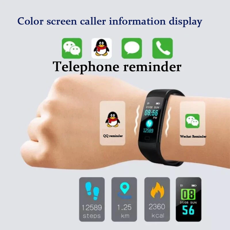 Женские и мужские спортивные Смарт часы браслет светодиодные водонепроницаемые