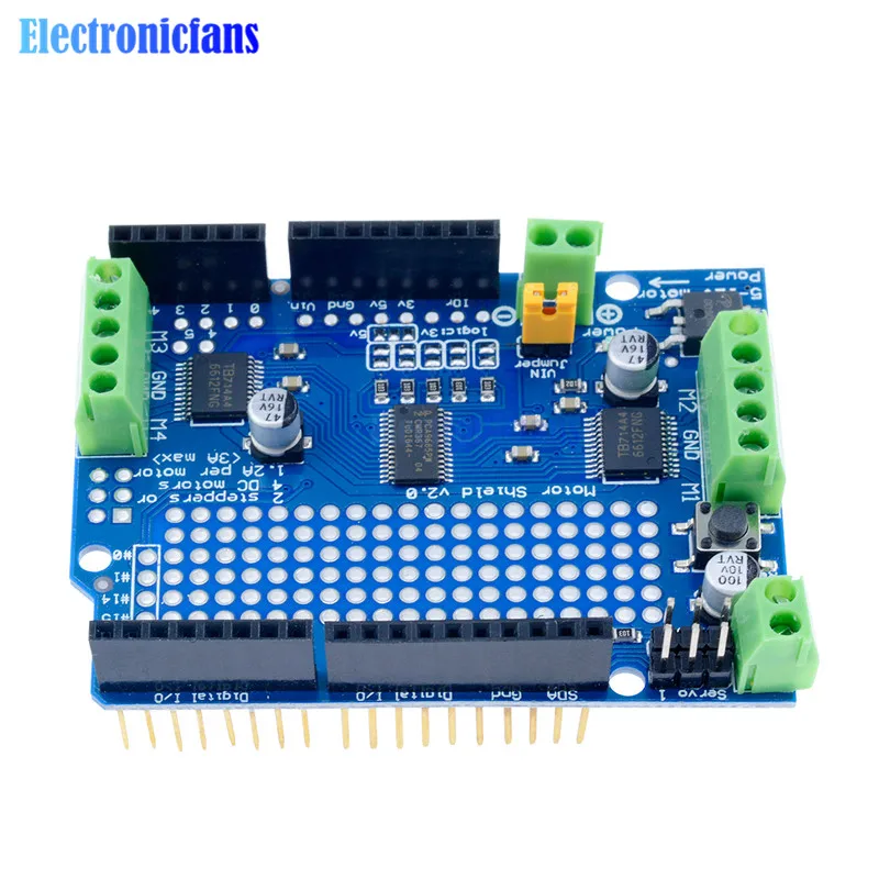 Стандартный шаговый двигатель IIC I2C TB6612 Mosfet PCA9685 PWM сервопривод щит V2 для Arduino Robot Uno