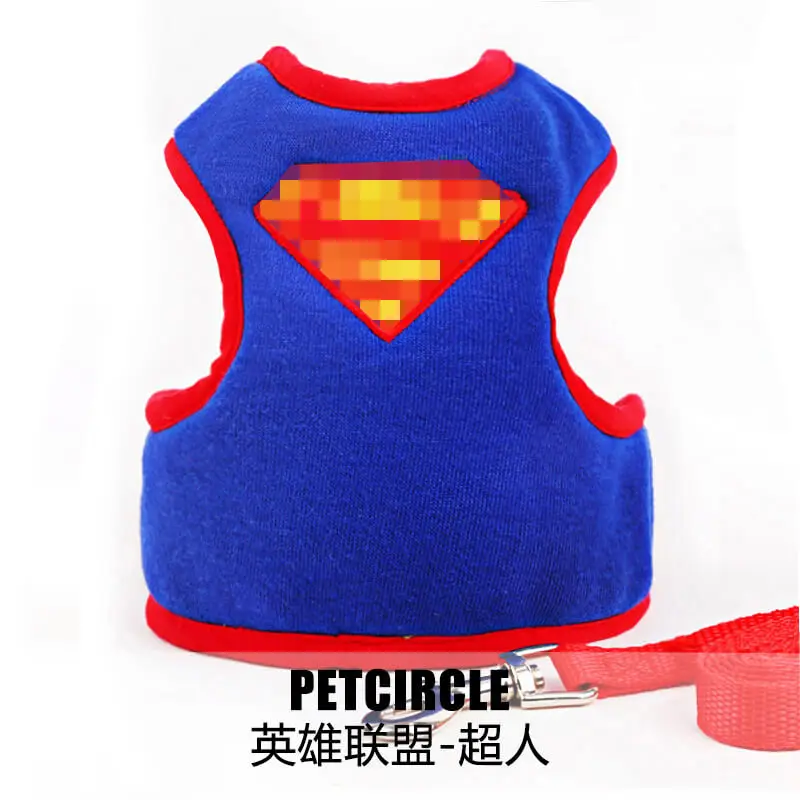 superman Petcircle/Популярные однотонные джинсы ошейники для собак, 14 цветов, поводок для собак и девочек, поддерживающий пояс на лямках для щенков, Регулируемый мягкий дышащий - Цвет: superman