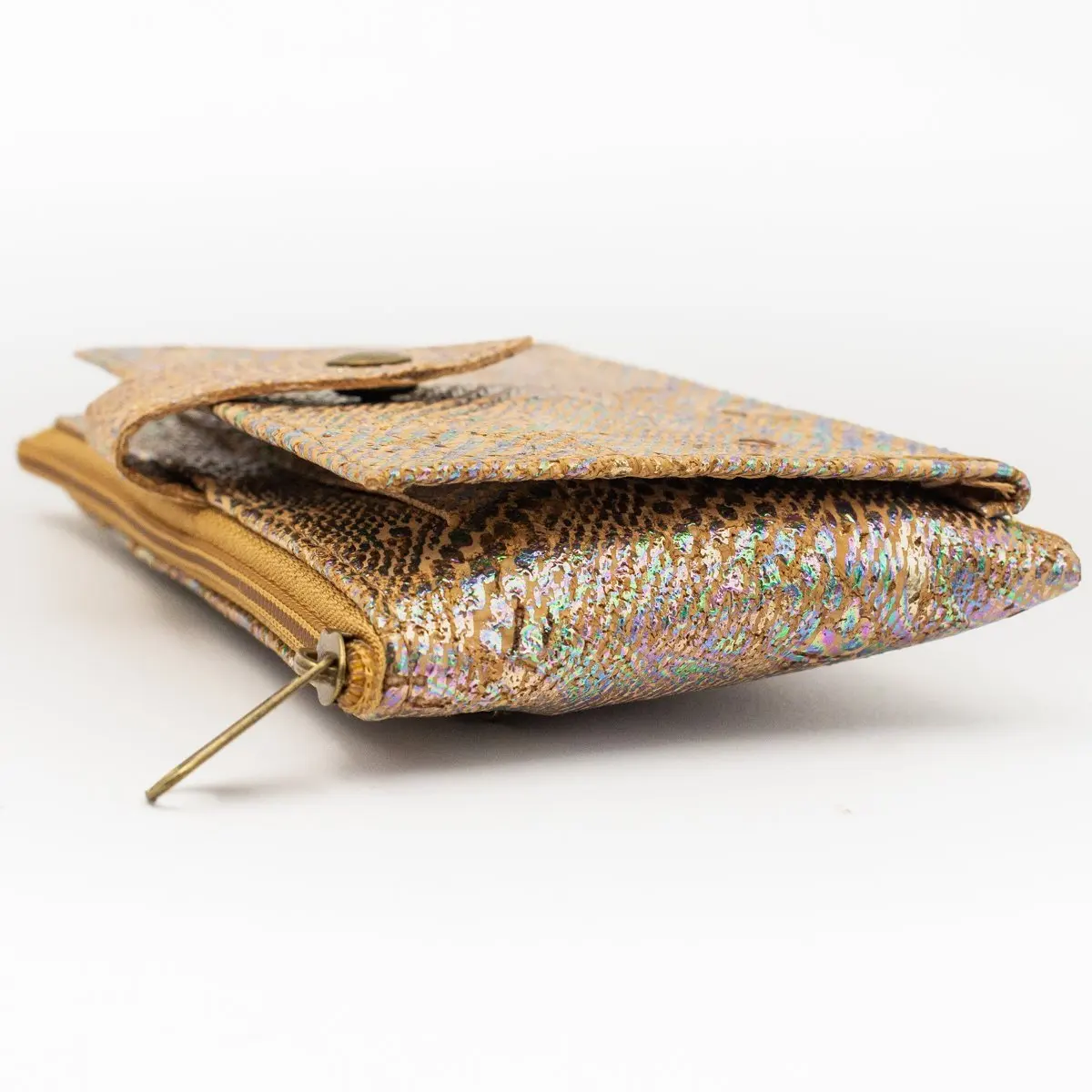 Натуральные пробковые цветные маленькие веганские кошельки BAG 379 F|Зажимы для
