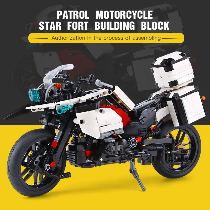 DHL XINGBAO 03019 натуральная Patrol мотоцикл набор 1075 шт. строительные блоки игрушки дети
