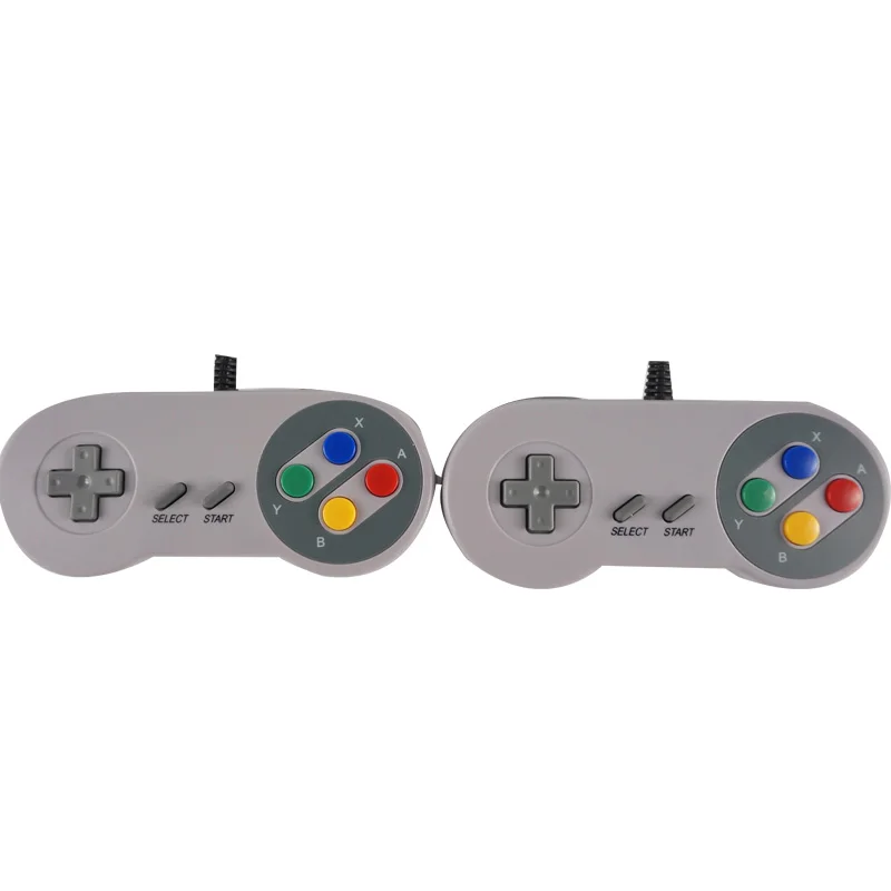 ТВ Видео игровая консоль для 16 битных игр Snes с двумя Проводные джойстики S Video & NTSC
