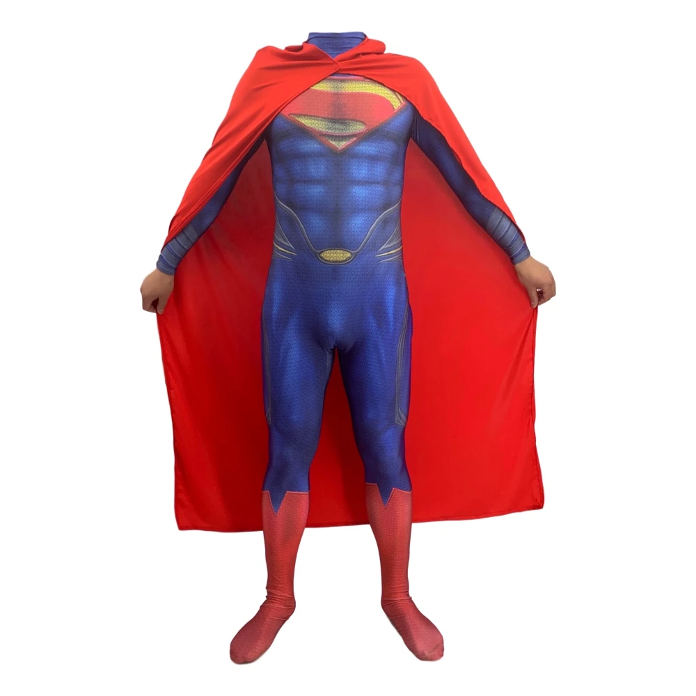 Костюм Супермена с 3D принтом супергерой Zentai Комбинезон Детский костюм Костюмы на