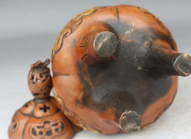 9 &quotДинастия Китайский дворец Бронзовый Свинка Зодиак Год Дракона курильница