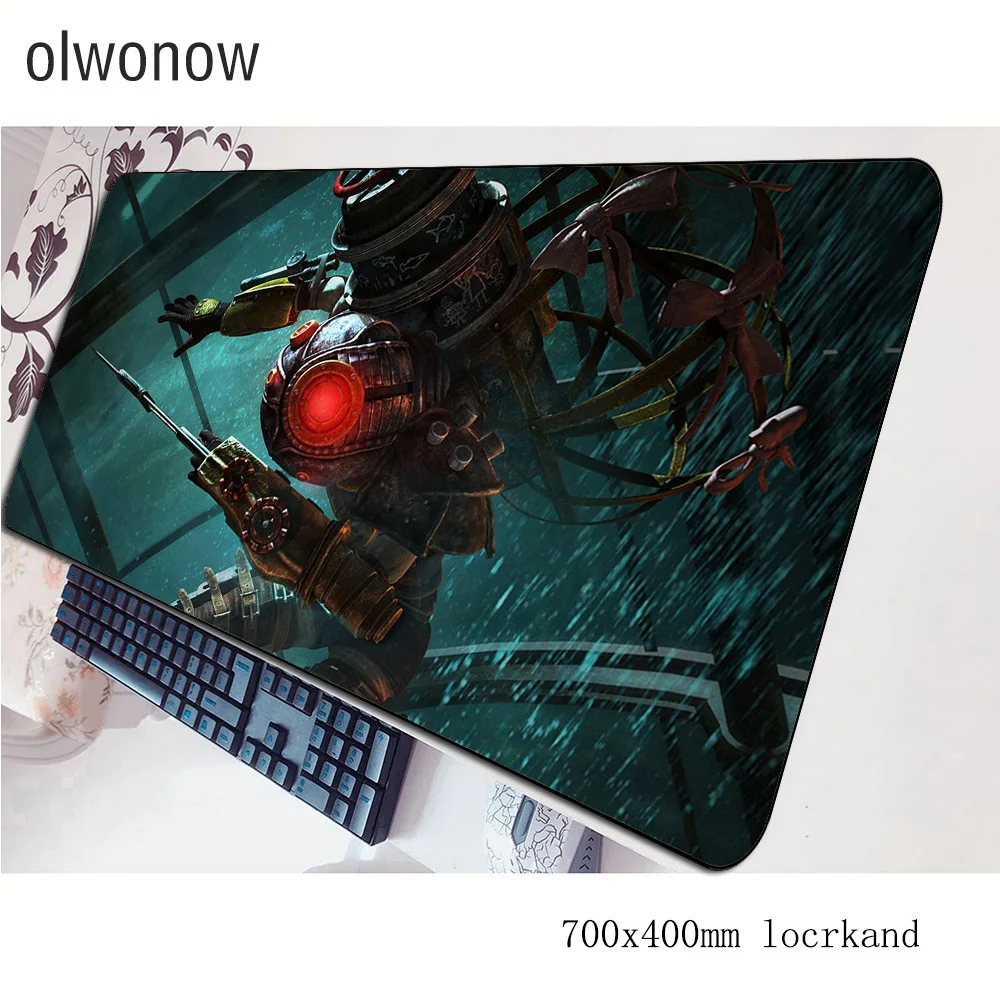 bioshock mousepad 700x400x3mm gaming mouse pad big gamer mat locked edge computer desk padmouse keyboard thick large play mats | Компьютеры
