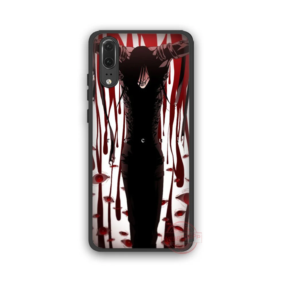 WEBBEDEPP аниме Hellsing Alucard вентилятор ТПУ чехол для телефона Huawei P10 P20 P30 Lite Pro Y6 Y7 prime 2018 Y9