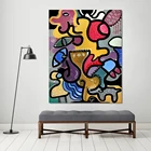 Картины на стену HDARTISAN для гостиной, холст, картина абстрактная картина с животным, кот, женщина, домашний декор, пейзажная живопись