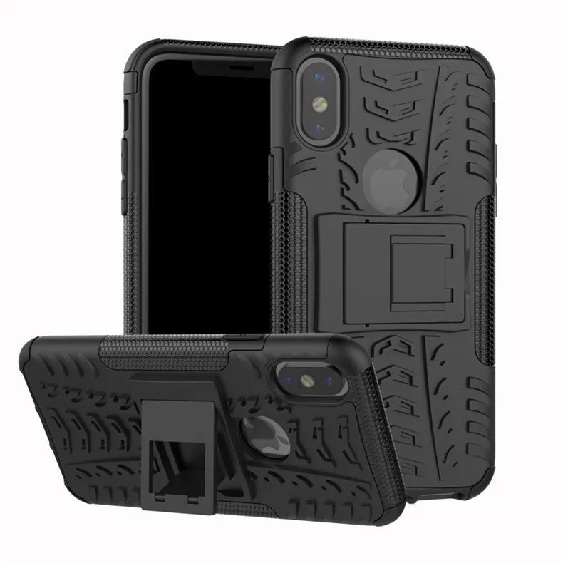 Защитный противоударный чехол для iPhone XS с противоскользящей подставкой Чехол 5 5S