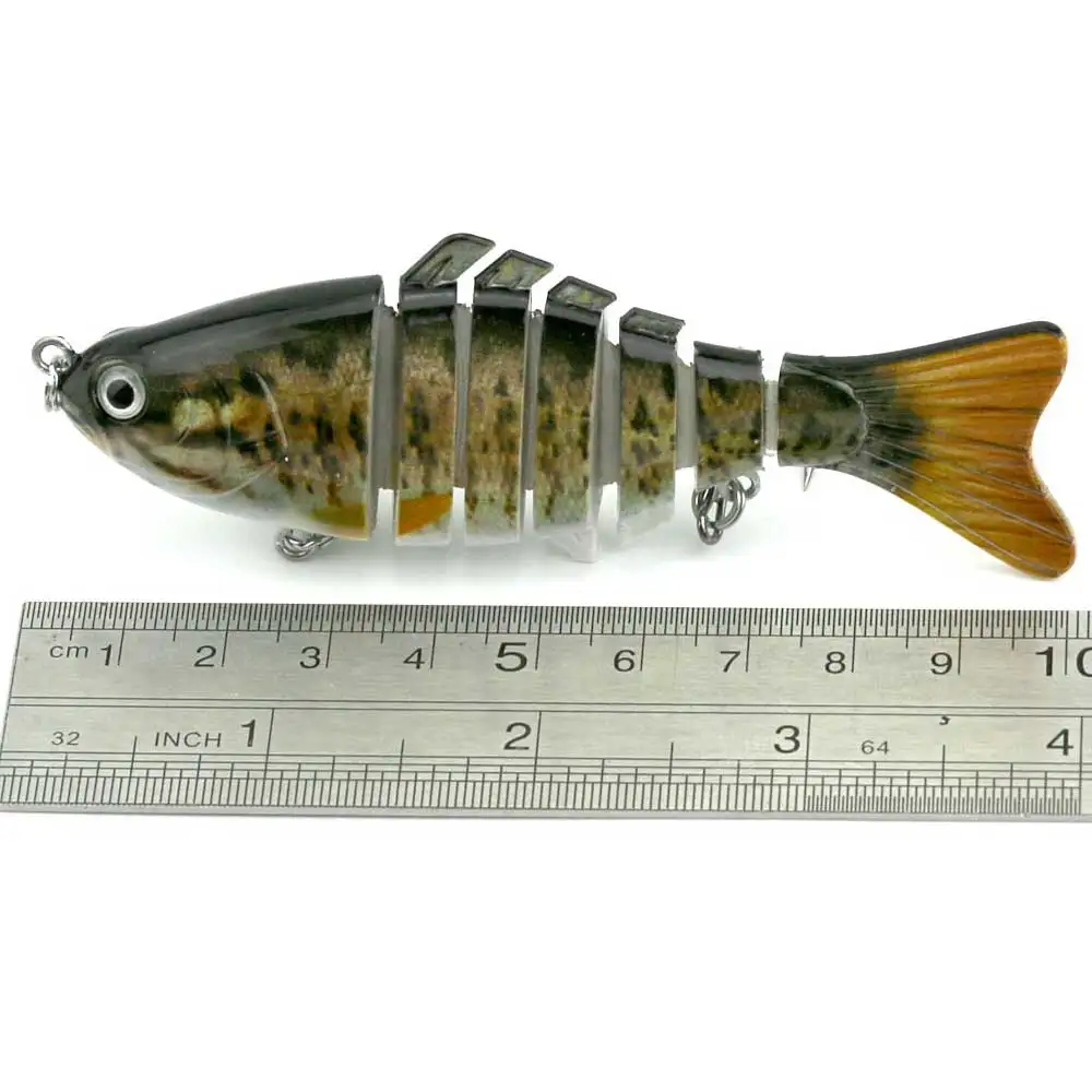Шарнирные бионические искусственные рыболовные приманки 7 сегментов 10 см 15 г для