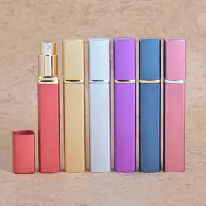 5 шт.лот 12 мл портативный алюминиевый флакон для духов многоразового использования с распылителем пустые косметические контейнеры с атомайзером для путешественников