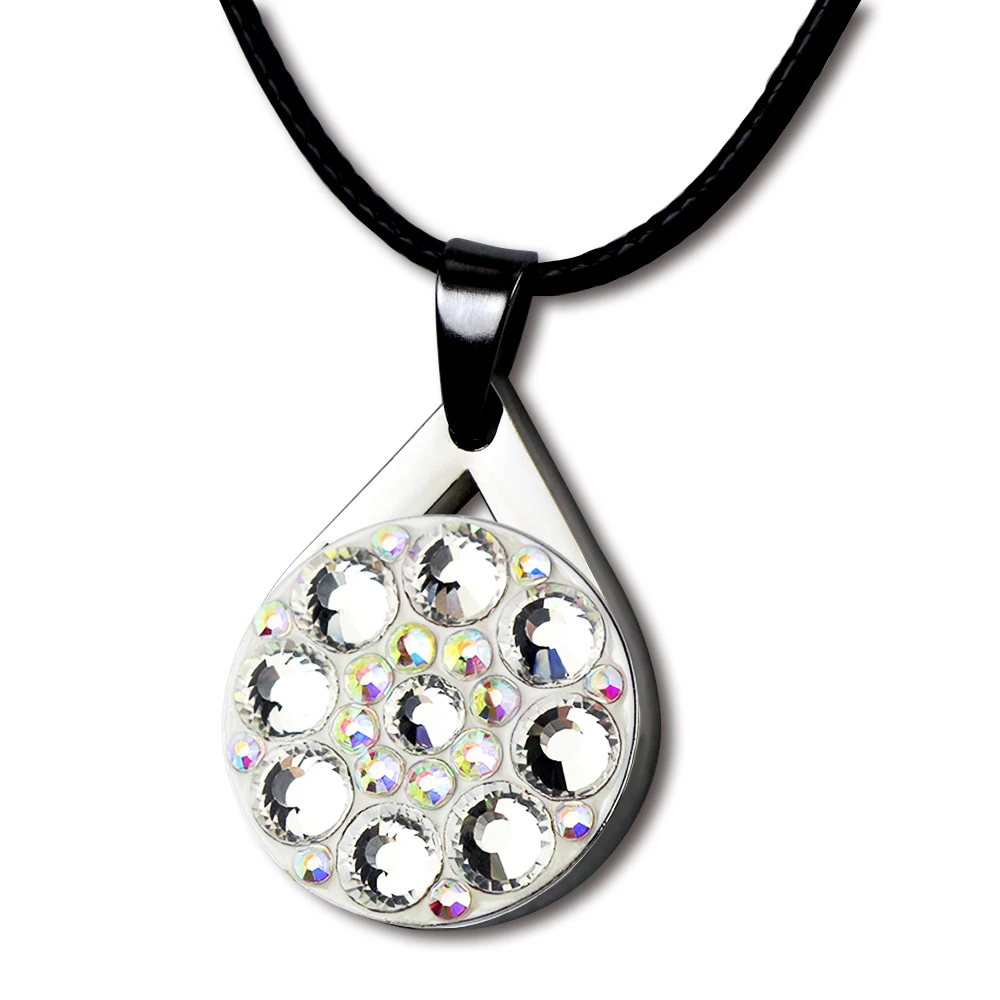 PINMEI Crystal Ball Mark комплекты колье для гольфа с черным хлопковым шнуром Bling Маркеры