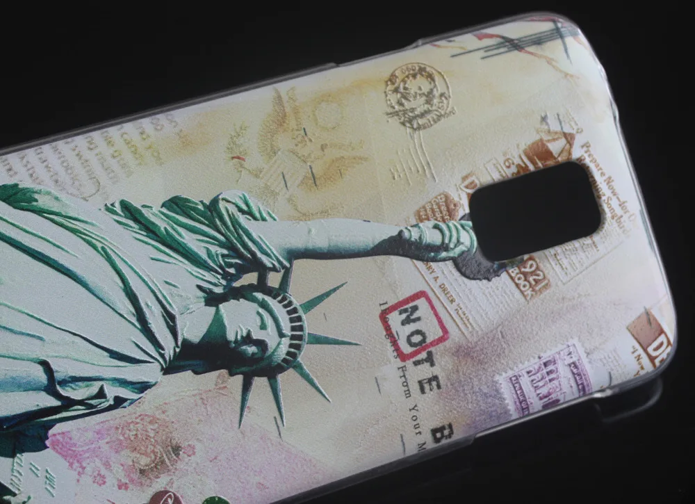 Статуя Свободы 3D UV Распечатанный Дизайн Жесткий Защитный Чехол Для Samsung Galaxy S5 i9600 Funda Capa New on.
