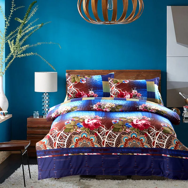 Домашний текстиль новинка комплекты постельного белья с 3D любовными цветами 4