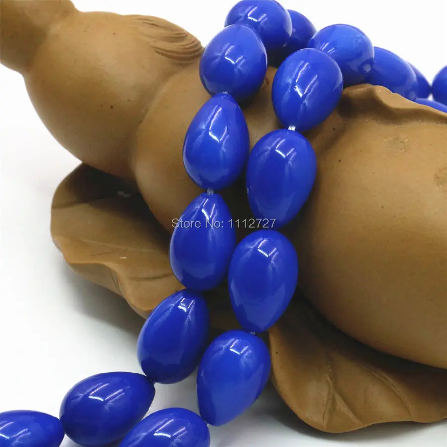 Горячая Распродажа стеклянные бусины с имитацией синего жемчуга для женщин и