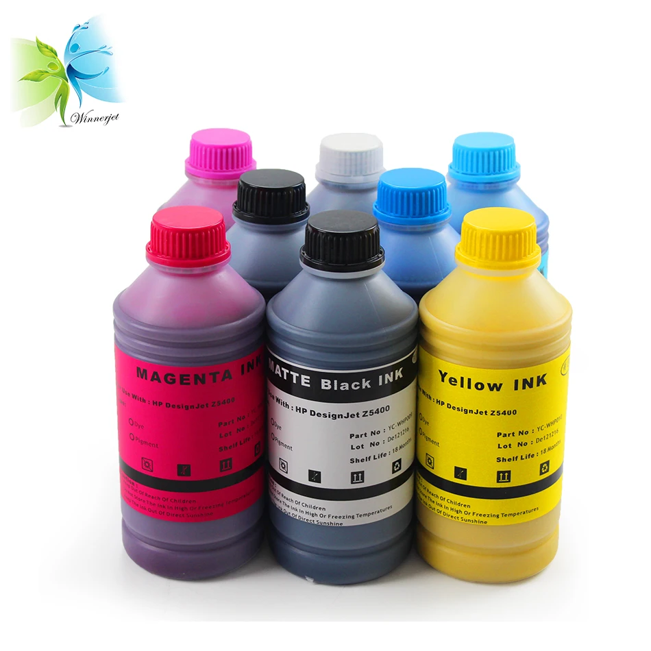 500ml 8 Colors Water Based Pigment Ink Refill For HP 772 Designjet Z5400 Printer | Компьютеры и офис