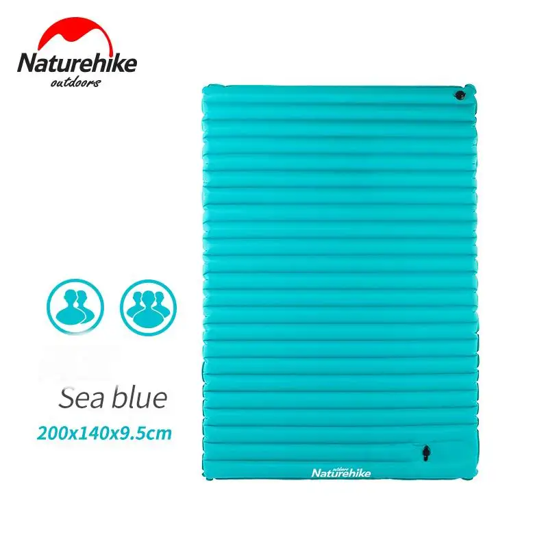 L Seablue Naturehike ТПУ Сверхлегкий надувной матрас 2-3 человек наружная воздушная подушка утолщенные Спальные колодки влагостойкий коврик Кемпинг Туризм - Цвет: L Seablue