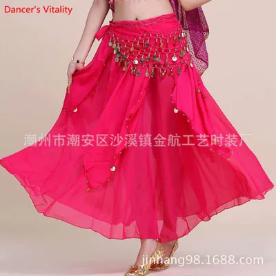 Родо Высокое качество Bellydancing юбки юбка Танец живота Костюм спортивный платье или производительность юбка - Цвет: Родо