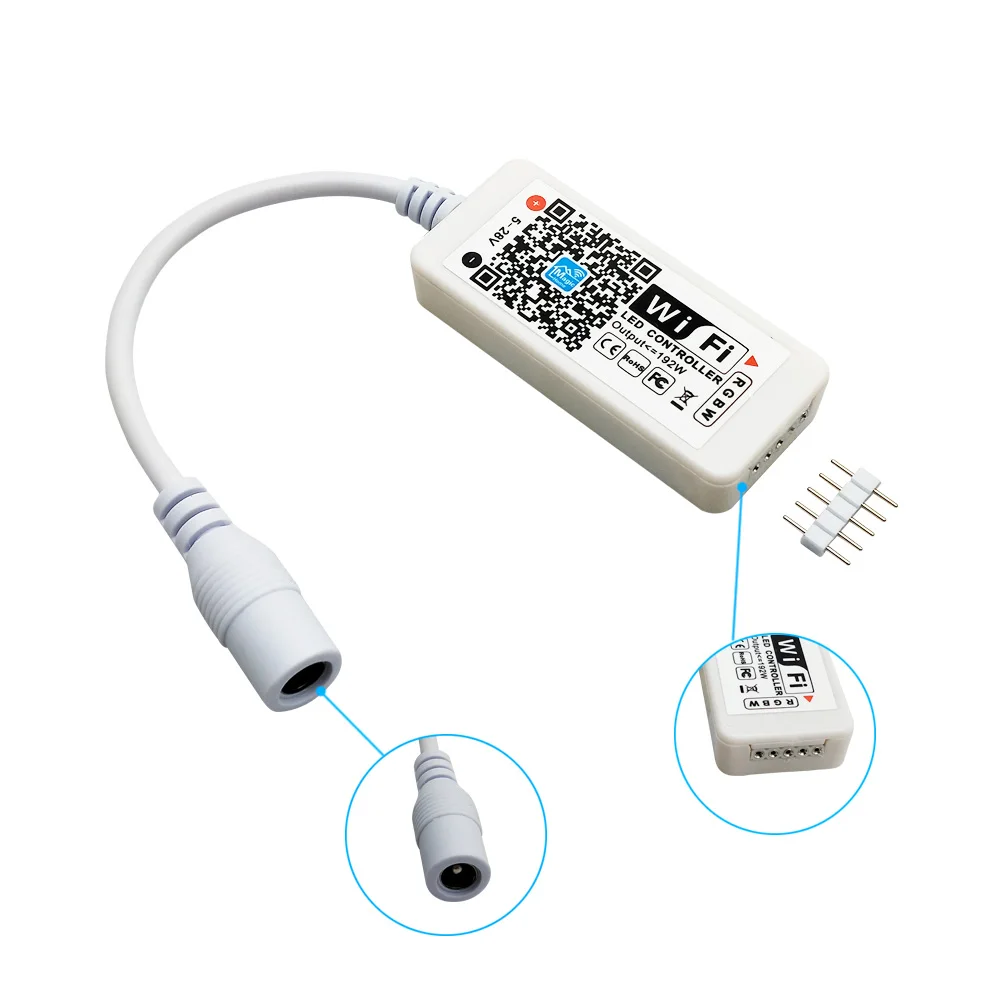 DC5-28V Мини wifi Bluetooth RGB/RGBW Led контроллер Диммер Amazon Alexa Google домашний телефон для полосы светильник
